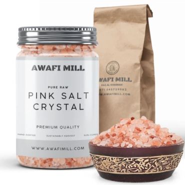 Awafi Mill Pink Salt Crystal Sendha Namak Bottle of 100g
